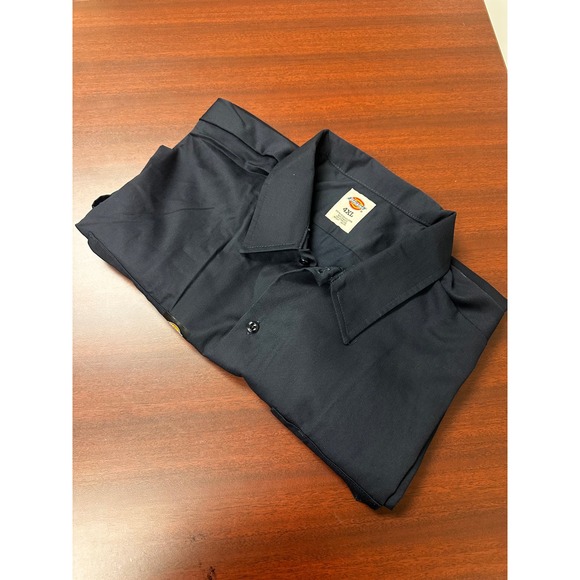 Dickies Navy Blue Short Sleeve Original Fit Work Shirt Mens 4XL Utility NWT - Picture 1 of 8